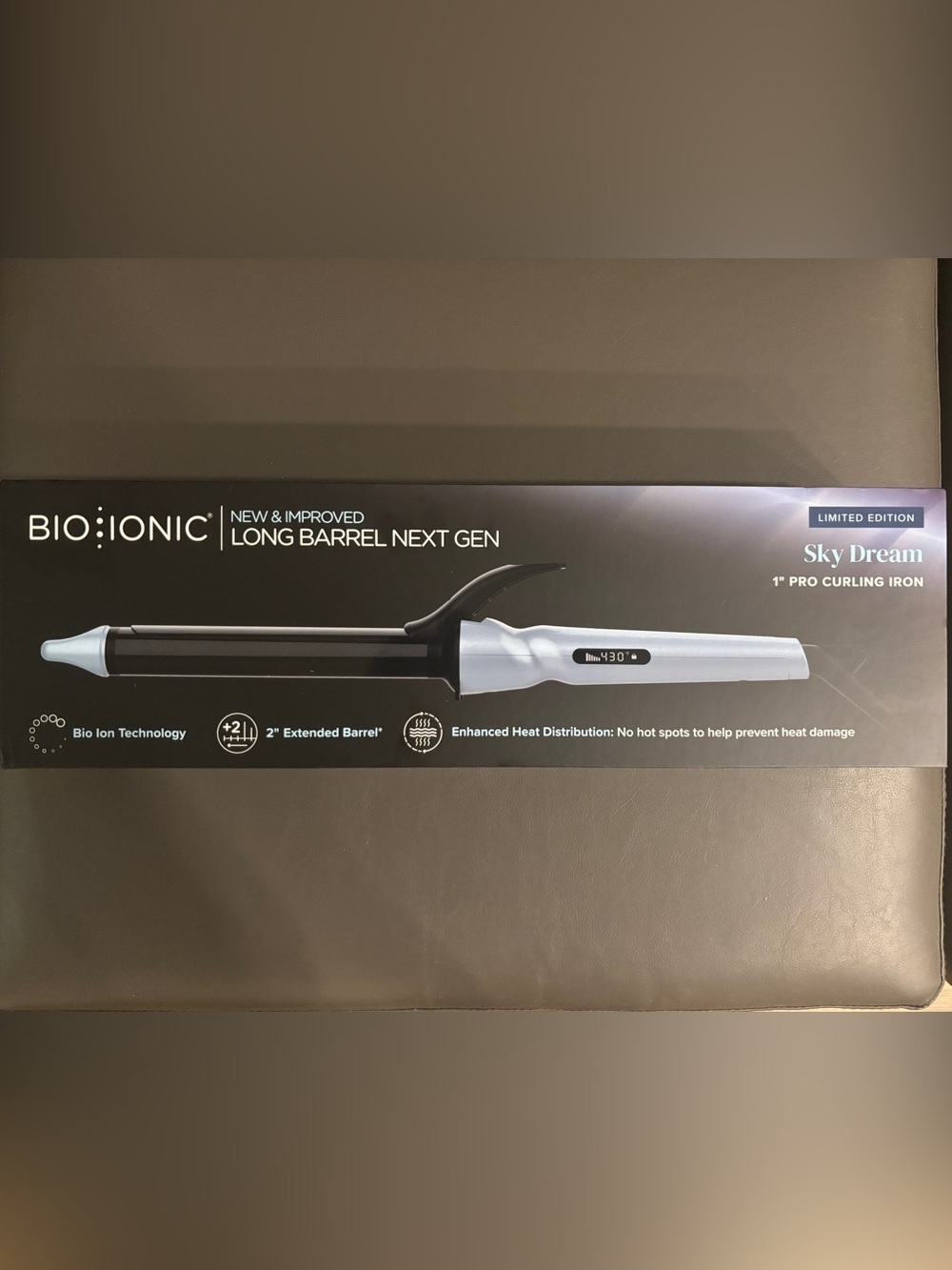 NIB Bio Ionic Long Barrel Next Gen 1" Pro Curling Iron - Limited Edition